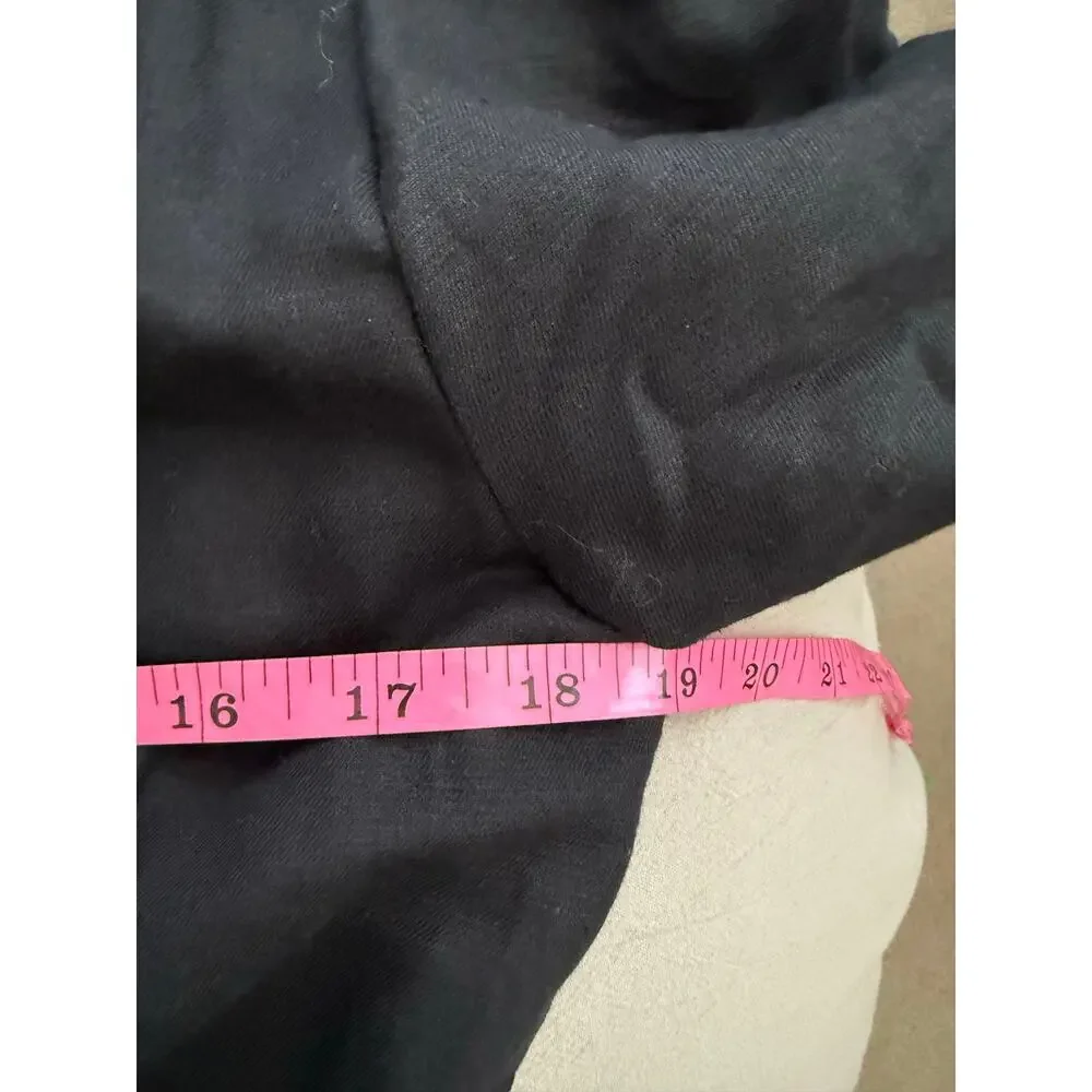 Kate Spade Linen Blend Jumpsuit Black Size 6 Double Breasted $328 Retail